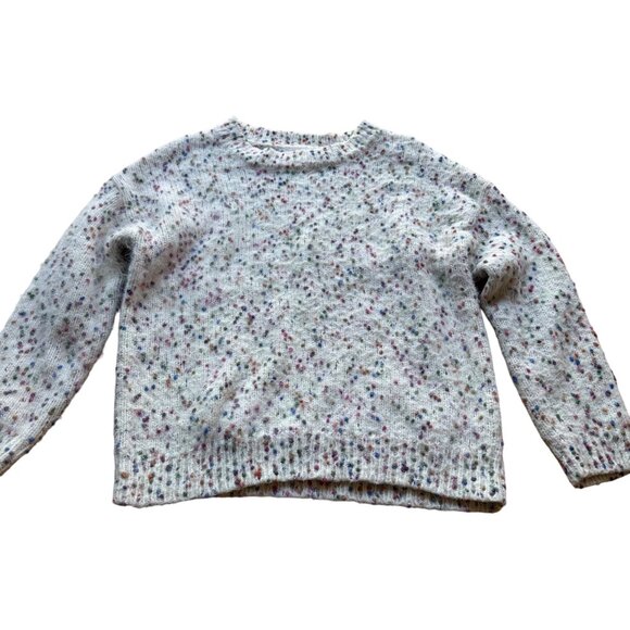 Solitaire Size M Multicolor Chunky Knit Long Sleeve Crewneck Confetti Sweater - Picture 1 of 16